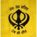 Nishan Sahib Or Printed Flag (Punjabi: Jhanda) Color Yellow Size 33 x 25 inch