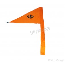 Nishan Sahib Or Printed Flag (Punjabi: Jhanda) Color Orange (Kesri) Size 31 x 36 inch
