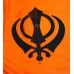 Nishan Sahib Or Printed Flag (Punjabi: Jhanda) Color Orange (Kesri) Size 31 x 36 inch