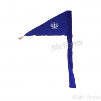 Nishan Sahib Or Printed Flag (Punjabi: Jhanda) Color Royal Blue Size 31 x 36 inch