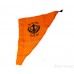 Nishan Sahib Or Printed Flag (Punjabi: Jhanda) Color Orange (Kesri) & Black Size 15 x 13 inch 