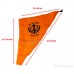 Nishan Sahib Or Printed Flag (Punjabi: Jhanda) Color Orange (Kesri) & Black Size 15 x 13 inch 