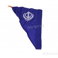 Nishan Sahib Or Printed Flag (Punjabi: Jhanda) Color Blue Size 15 x 13 inch