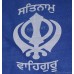 Nishan Sahib Or Printed Flag (Punjabi: Jhanda) Color Royal Blue & Black Size 10 x 10 inch