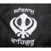 Nishan Sahib Or Printed Flag (Punjabi: Jhanda) Color Royal Blue & Black Size 10 x 10 inch