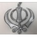 Khanda Steel Silver Designer Car  Accessories/Hanging