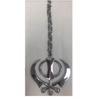 Khanda Steel Silver Plain/Smooth Car Accessories/Hanging