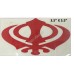 Sticker Khanda (Sikh Symbol Faith) Car Vinyl Size Color (Red, 5.5'' (14cm))