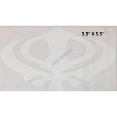 Sticker Khanda (Sikh Symbol Faith) Car Vinyl Size Color (White, 5.5'' (14cm))