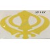 Sticker Khanda (Sikh Symbol Faith) Car Vinyl Size Color (Yellow, 5.5'' (14cm))