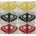 Sticker Khanda (Sikh Symbol Faith) Car Vinyl Size Color (Yellow, 2" (5cm))