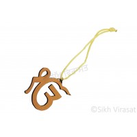 Sikh Punjabi Religious Wooden Text Cut Out Ik Onkar Symbol Car Hanging Car Accessories For Car Decor Gift Color Brown