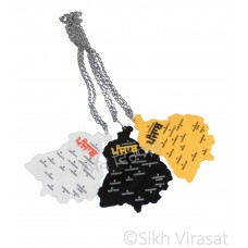 Car Hanging Punjab Map Color Black Yellow Transparent Acrylic Car Accessories/Hanging For Car Decor