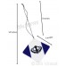 Car Hanging Khanda Symbol Color Blue & White mix Acrylic Square Car Accessories/Hanging For Car Decor