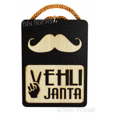 Vehli Janta with Mustache Symbol Car Hanging 