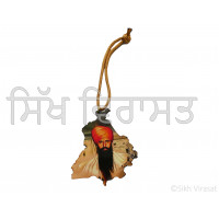 Sikh Punjabi Religious Wooden Punjab Map Cut Out Sant Jarnail Singh Ji Bhindrawale Photo Car Hanging 