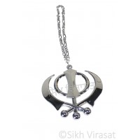 Car Hanging Plain Khanda Steel Antique Color Silver Car Accessories/Hanging For Car Decor