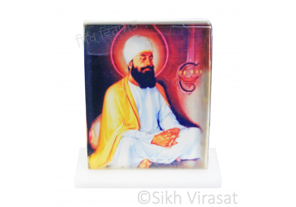 Shri Guru Teg Bahadar Ji Acrylic Rectangle Model Color Transparent Statue-Home Room Office Car Dashboard Accessories Small Size 2 Inches Shri Guru Teg Bahadar Ji Acrylic Rectangle Model Color Transparent Statue-Home Room Office Car Dashboard Accessories Small Size 2 Inches