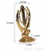 Khanda Religious Khanda Steel Model Color Golden Statue-Home Room Office Car Dashboard Decor Gift Item Dashboard Accessories Small Size 2.5 Inches  