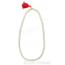 Mala Peral (Moti) Large 108 Beads (Color- White)