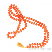 Mala Crystal Large 108 Beads (Color- Orange)