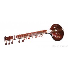 Sitar ਸਿਤਾਰ Professional Indian Sitar 7 Main Strings, 12 to 13 Sympathetic Strings, Tun Wood, Flat, Traveler Model, Color Brown Size 50 Inches 