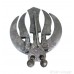 Dumalla Traditional Dumala Or Dumalla Shastar Iron (Punjabi: Sarabloh) Chand Tora Triple Pin Color Silver Size 2.5 