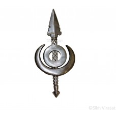 Chand Chakar Teer Dumala Or Dumalla Shastar Iron (Punjabi: Sarabloh) Color Silver Size Small 