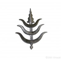 Ashtbhuja Nagni Teer Dumala Or Dumalla Shastar Iron (Punjabi: Sarabloh) Color Silver Size 5 Inches