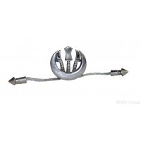Dumalla Traditional Stunning Stainless Steel Sikh Chand Khanda Bagan Tora Pin Color Silver Size 4.5 Inches 