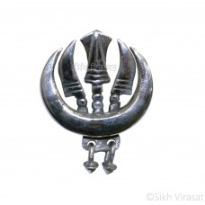 Traditional Stunning Stainless Steel Dumalla Sikh Chand Tora Triple Pin for Singh's Dumala, Pagri, Pug, Patka, Coats, Jackets Color Silver Size 2.7 Inches 