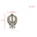 Traditional Stunning Stainless Steel Heavy Dumalla Sikh Khanda Nickle Pin for Singh's Dumala, Pagri, Pug Color Silver Size Small, Large 